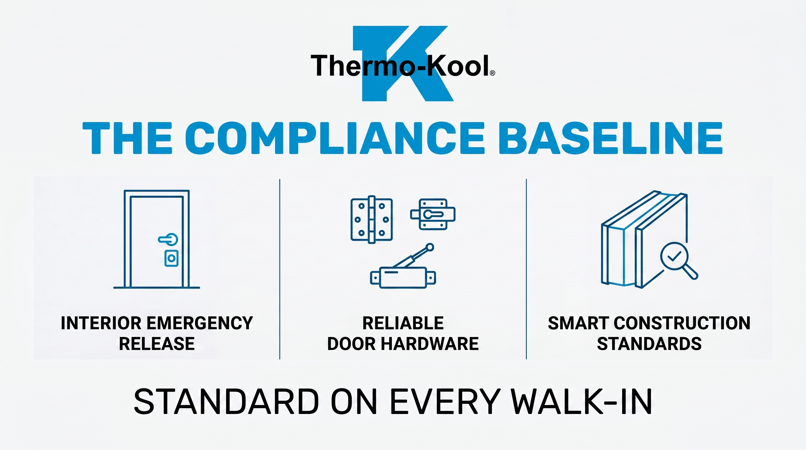 thermo-kool compliance baseline interior emergency release reliable door hardware smart constructio standards standard on every walk-n
