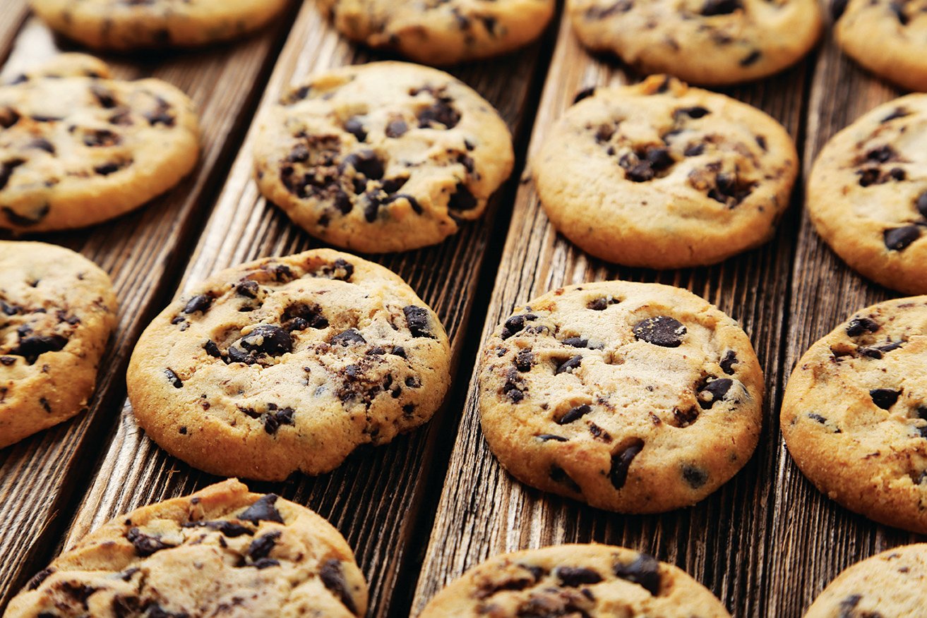 bigstock-Chocolate-Chip-Cookies-On-Brow-97022582