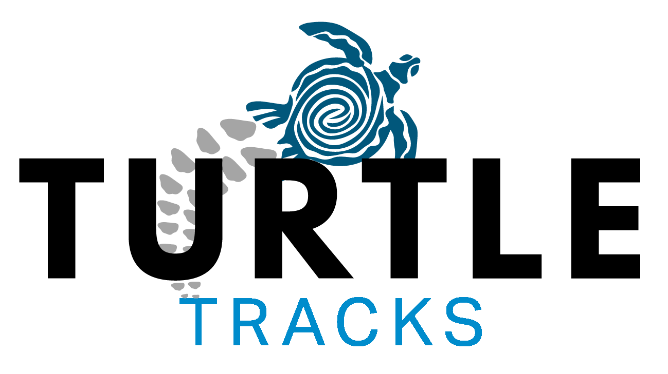 Turtle Tracks logo (blue text)